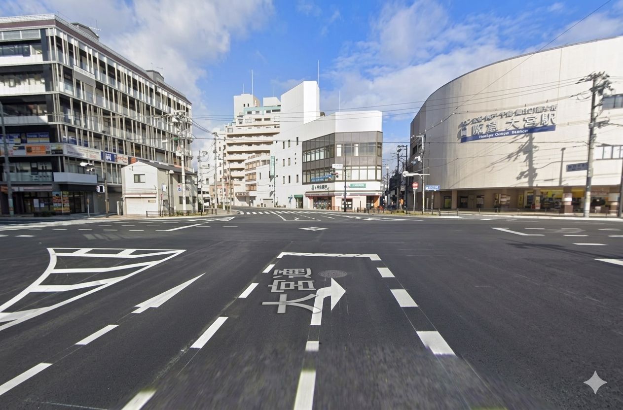 四条大宮駅からの経路（嵐電） ステップ1