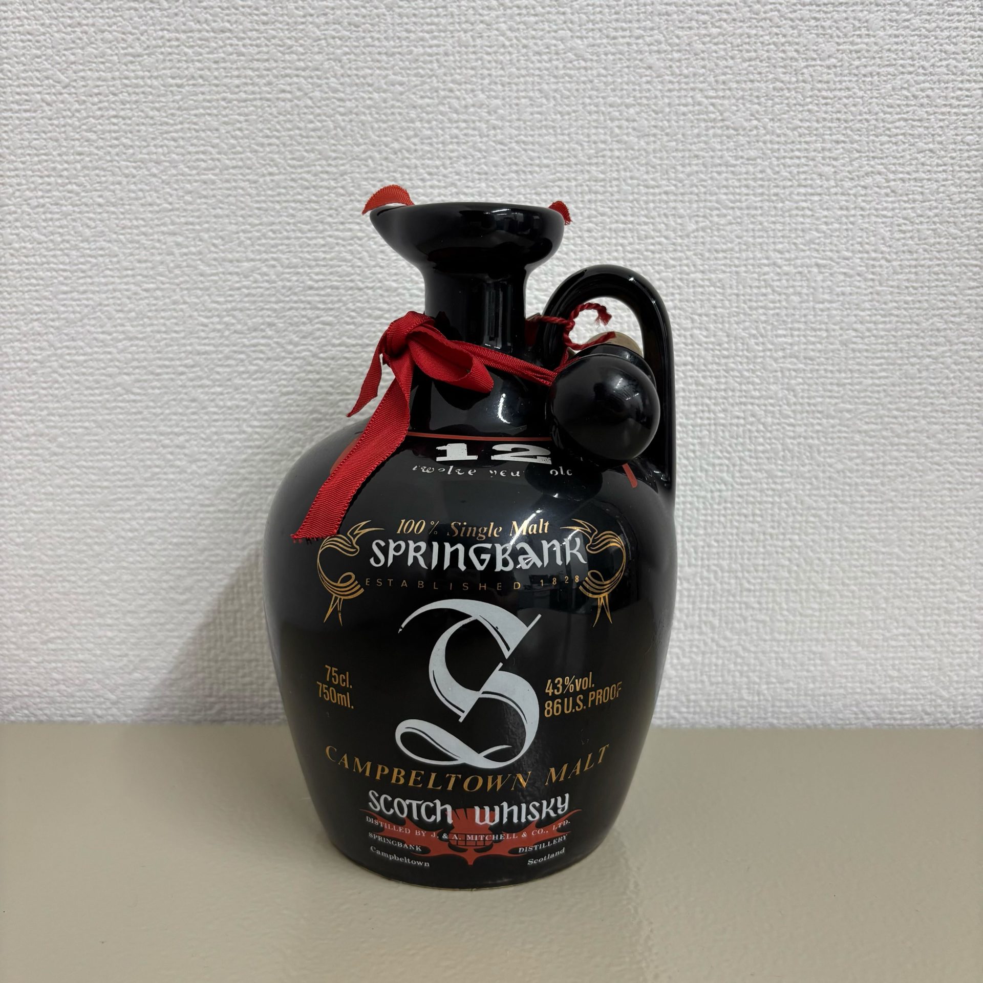 スプリングバンク 12年 ピュアモルト キャンベルタウン 黒陶器ボトル 750ml